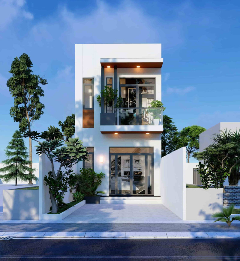 25+ mẫu nhà phố 2 tầng đẹp, hiện đại 2025