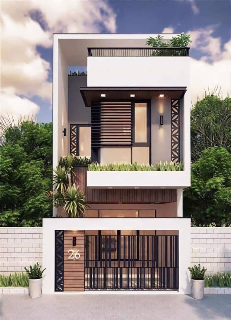 30 mẫu nhà phố 2 tầng hiện đại, thiết kế đẳng cấp