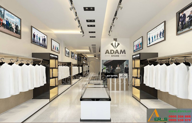 BẢNG BÁO GIÁ THiẾT KẾ THI CÔNG NỘI THẤT SHOP QUẦN ÁO NAM