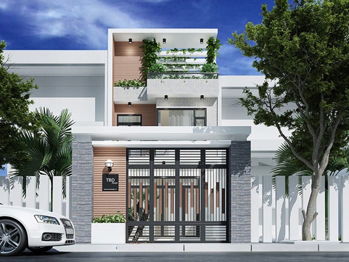 Thiết Kế Cổng Nhà Phố 5m Hiện Đại Tối Ưu Không Gian