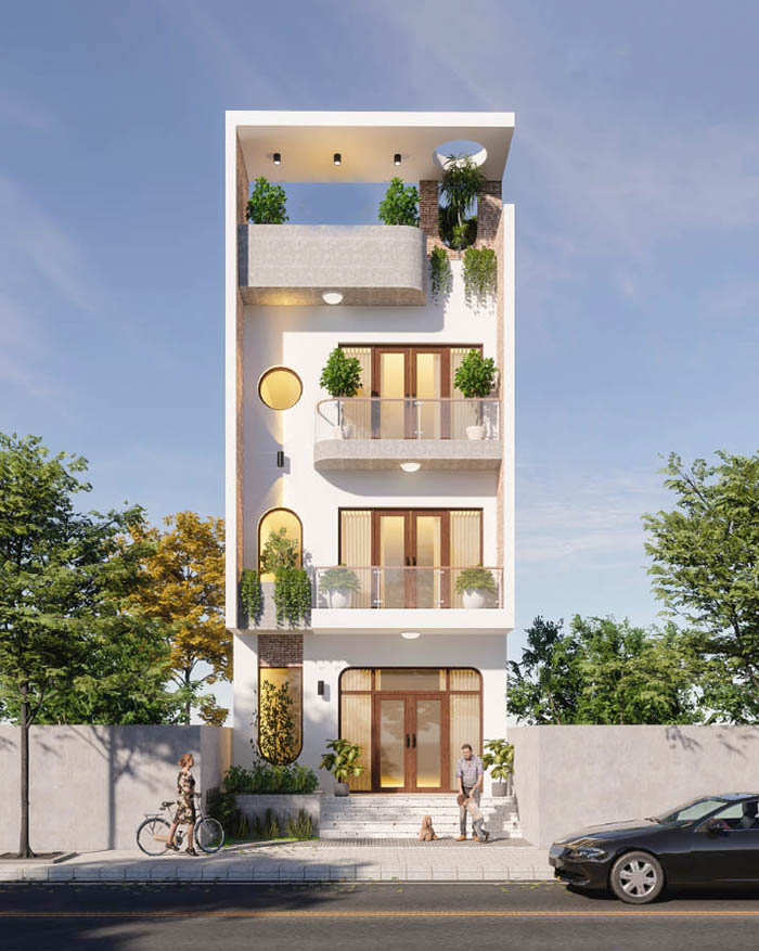 Xây Nhà 1 trệt 3 Lầu Giá Bao Nhiêu? & mẫu nhà 1 trệt 3 lầu MỚI 2025